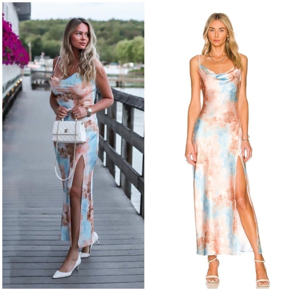Superdown Krystal Slit Maxi Dress Size S
